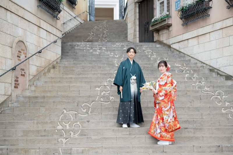 外観での和装ショット