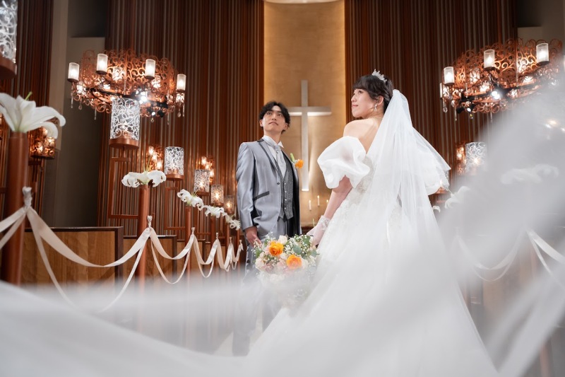 フワッと広がるベール