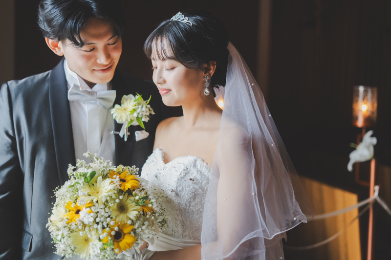 衣裳に合わせてお花もトータルコーディネート