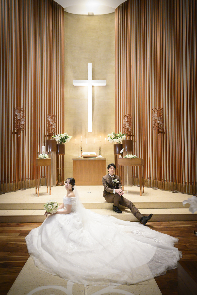 ドレスが映えるクラシカルな雰囲気に