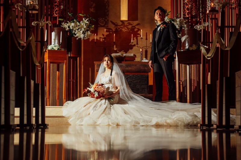 覚王山ル・アンジェ教会_結婚式場で撮影できる