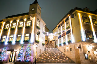 大階段キャンドルデコレーション(ハート型）