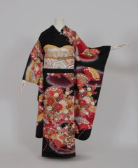 黒四季寄せ花扇