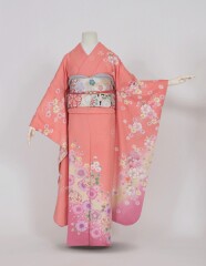 サーモンピンク梅に小桜