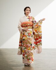 薄ピンク雲取菊に七宝