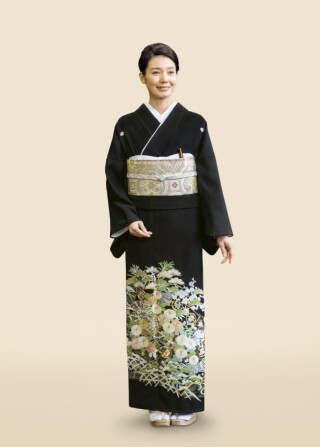 手刺繍 慶賀鼓に草子