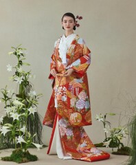 真朱　扇面花車