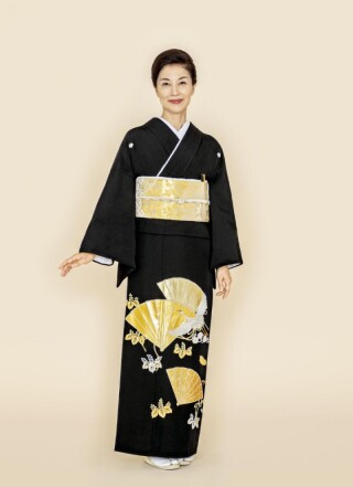 本金箔 扇に祝い鶴