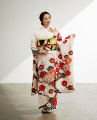 白琳派流水梅文様