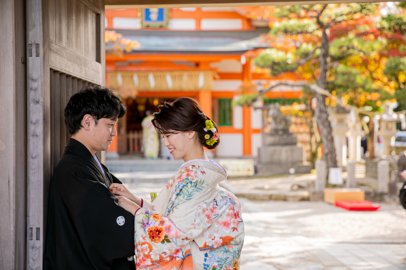 季節感満載の紅葉ロケーション撮影