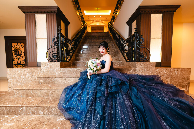 教会メインの大階段にて