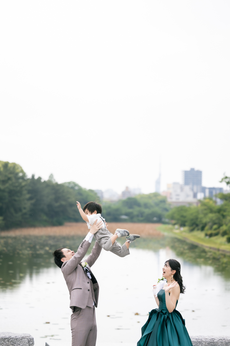 お子様と一緒に公園ショット