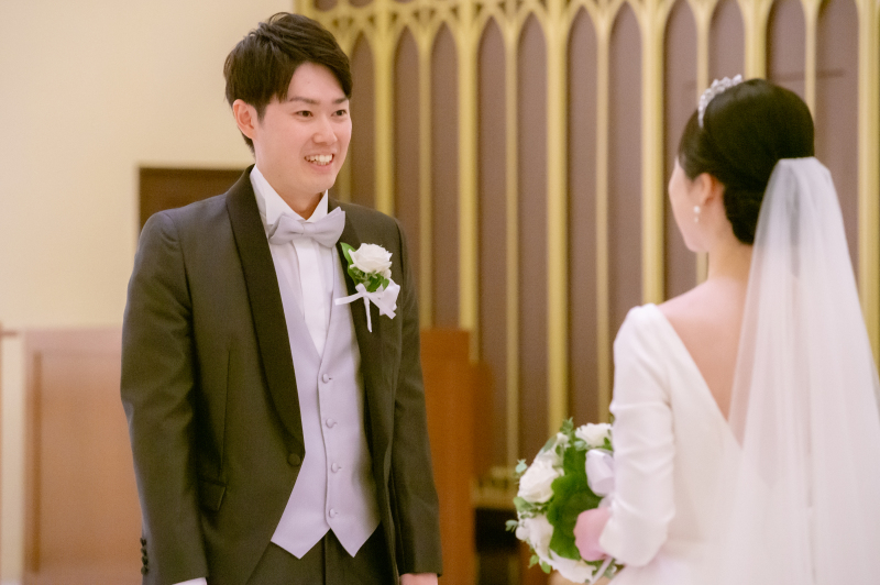 新郎様のご反応