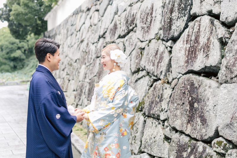 和装が映える福岡城跡で