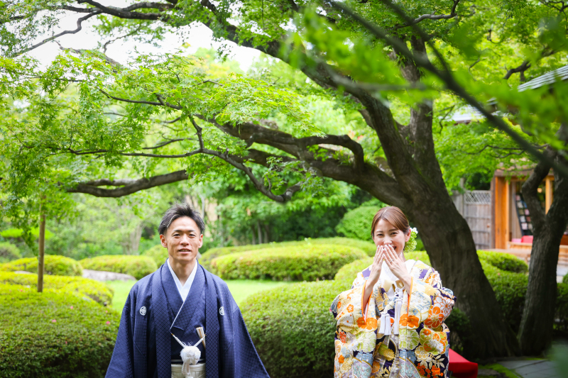 日本庭園と本格チャペル＊おふたりらしさをカタチにした和洋フォトウェディング