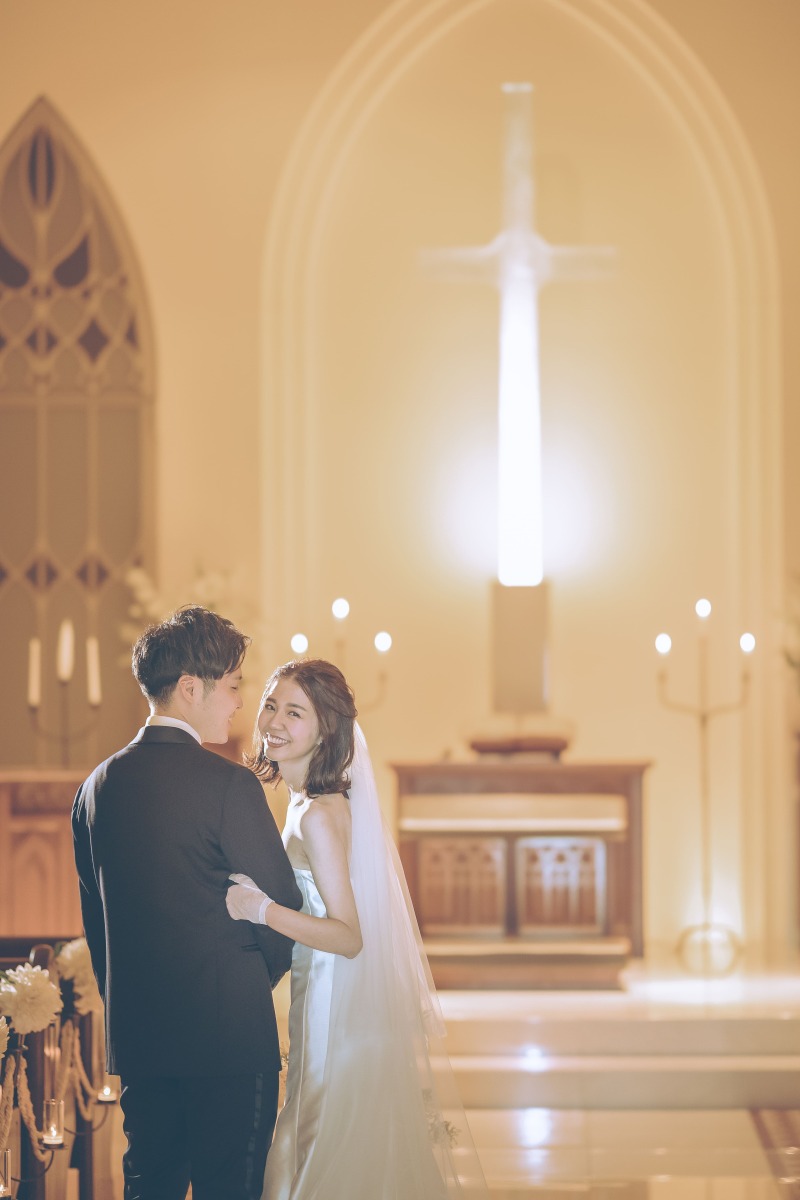 赤坂ル・アンジェ教会_結婚式場で撮影できる
