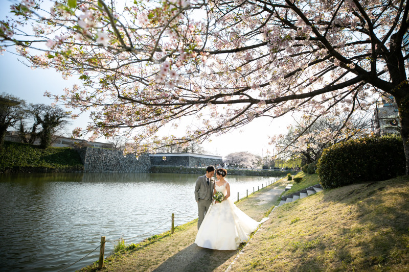 季節に合わせた舞鶴公園での前撮り