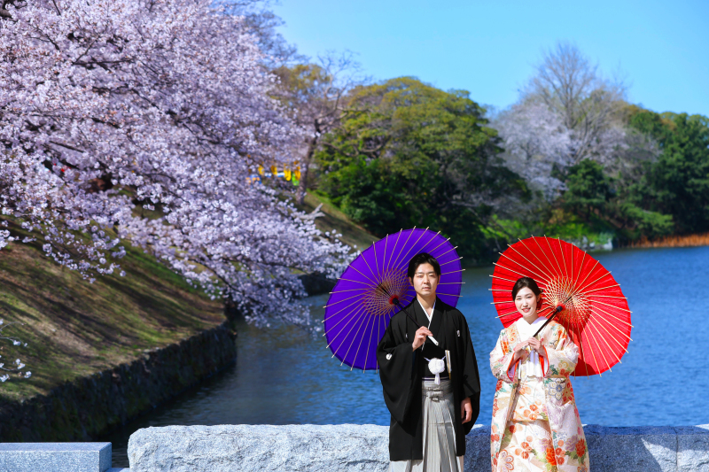 【和装フォト&会食】舞鶴公園での撮影+本格フレンチ会食*衣裳+美容+料理+100カットデータ