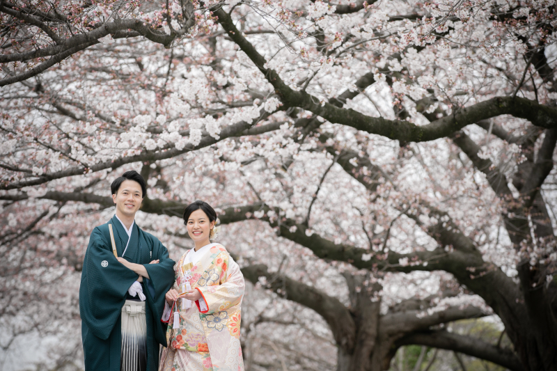 【和装フォト&会食】舞鶴公園での撮影+本格フレンチ会食*衣裳+美容+料理+100カットデータ