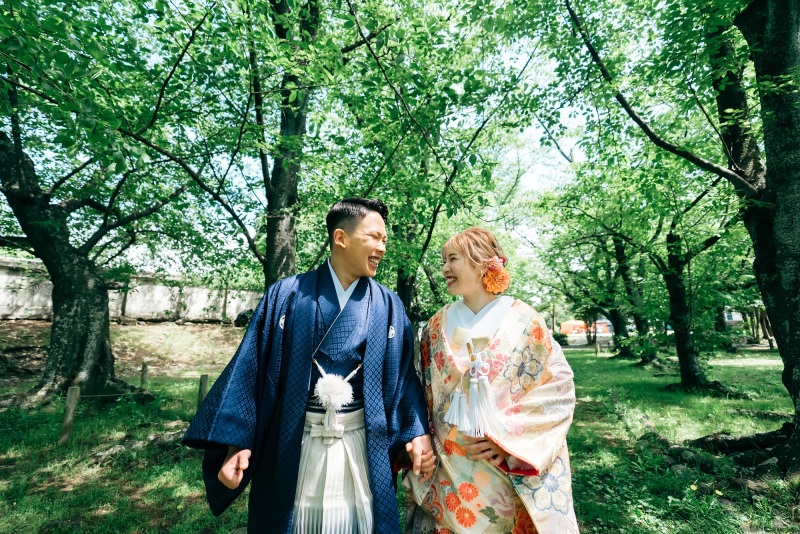 【和装フォトプラン】教会+舞鶴公園での撮影*衣裳+美容+100カットデータ