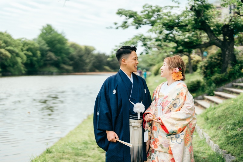 【和装フォト&会食】教会&舞鶴公園での撮影+本格フレンチ会食付き*衣裳+美容+料理+100カットデータ+12カットアルバム付き