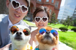 愛犬と一緒に。サクラロケーションフォト！