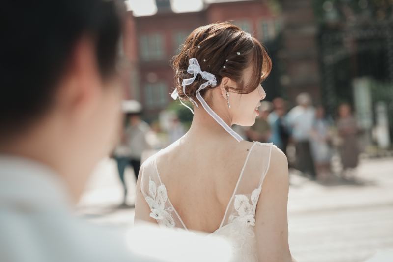 ドレスに着替えて移動