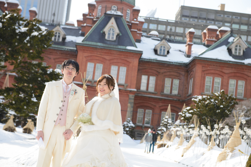 ウェディングも雪には生えます