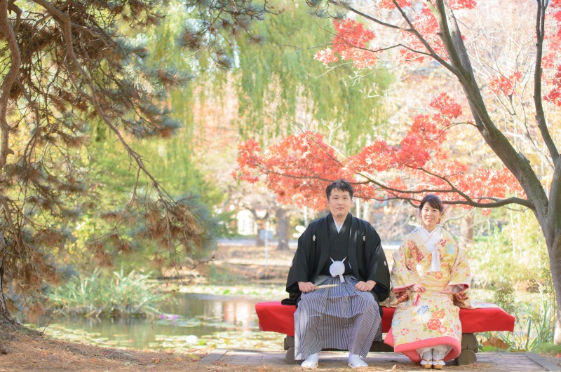 ベンチでホッと