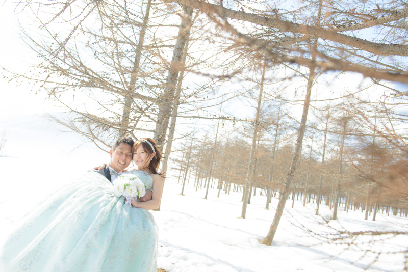 日差しが優しい北海道の雪の大地