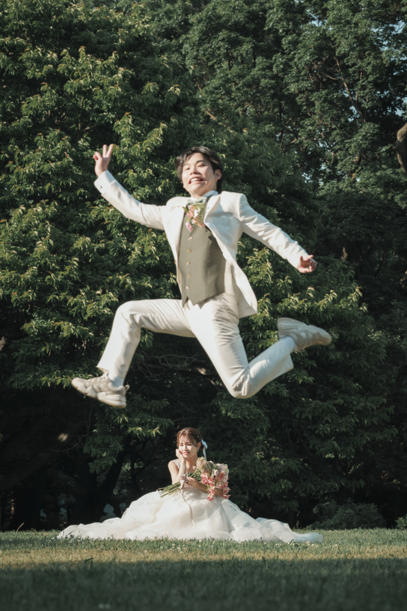 ご新郎何度もチャレンジした一枚