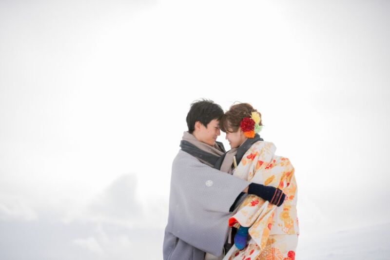 一面に広がる雪景色の中で/和装&ドレス【お客様の声】