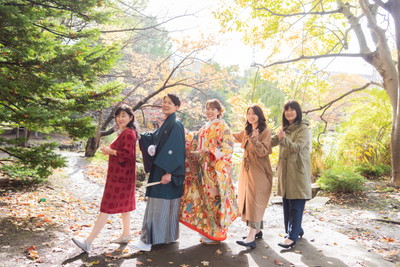 色打掛で撮影スタート!