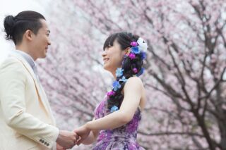 桜の下で／ゆったり2ロケーションフォト