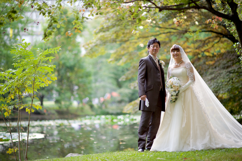 とびきり長いマリアベールを選びました