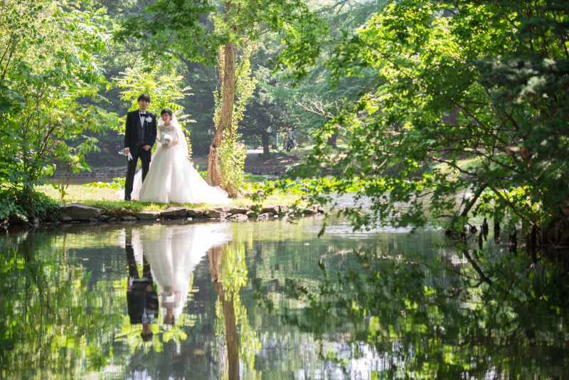 湖面のおふたり