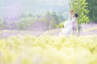 思い出のお花畑でジルスチュアートのウェディングドレスでフォトウェディングしたい