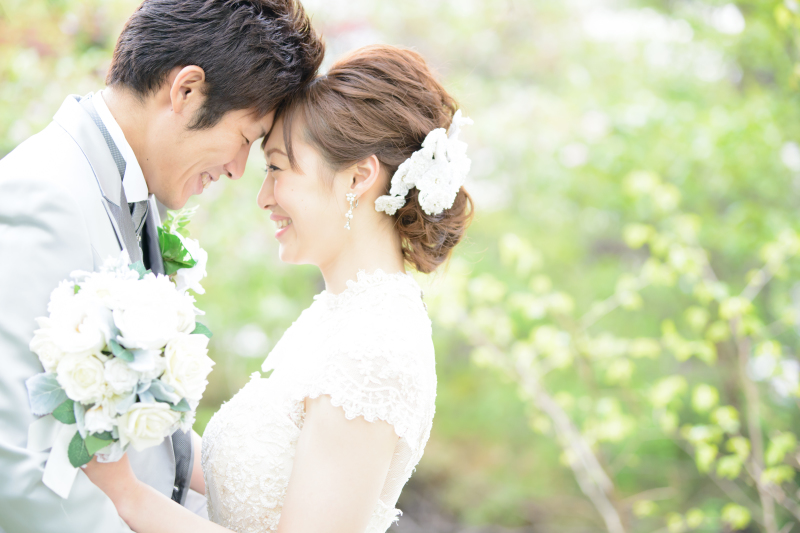 雨はウェディングドレスの時に上がりました