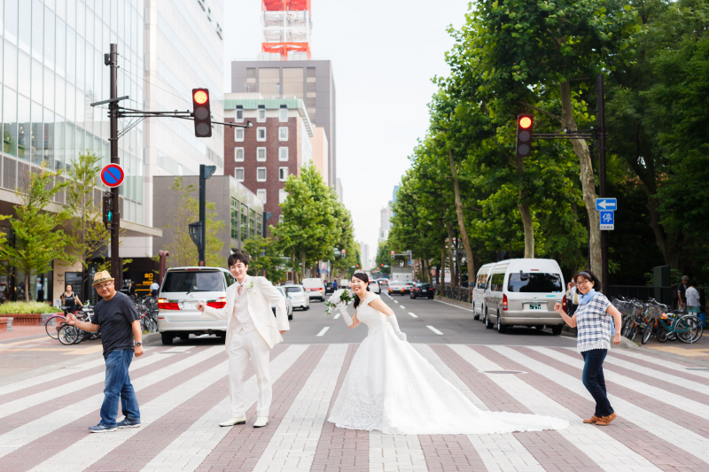 楽しいご新婦様のご両親と