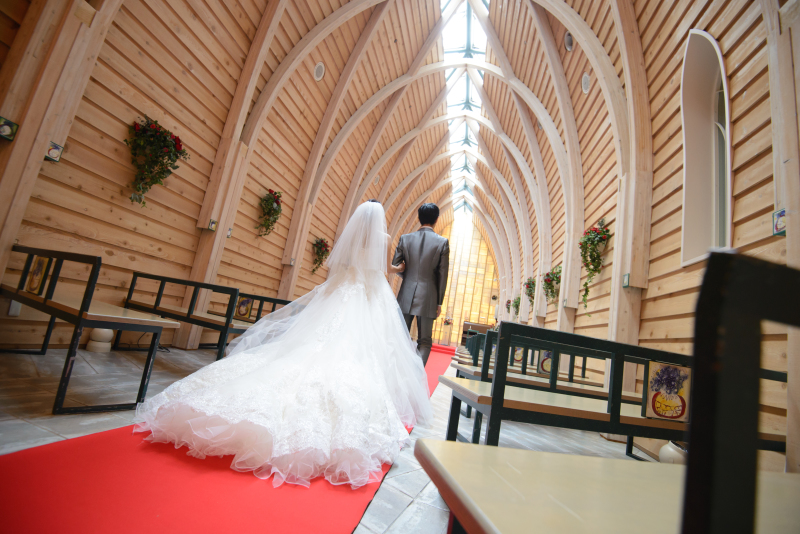 チャペルで撮影です