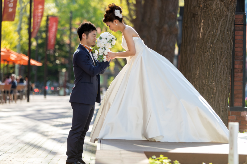 ウェディングドレスは一目ぼれ