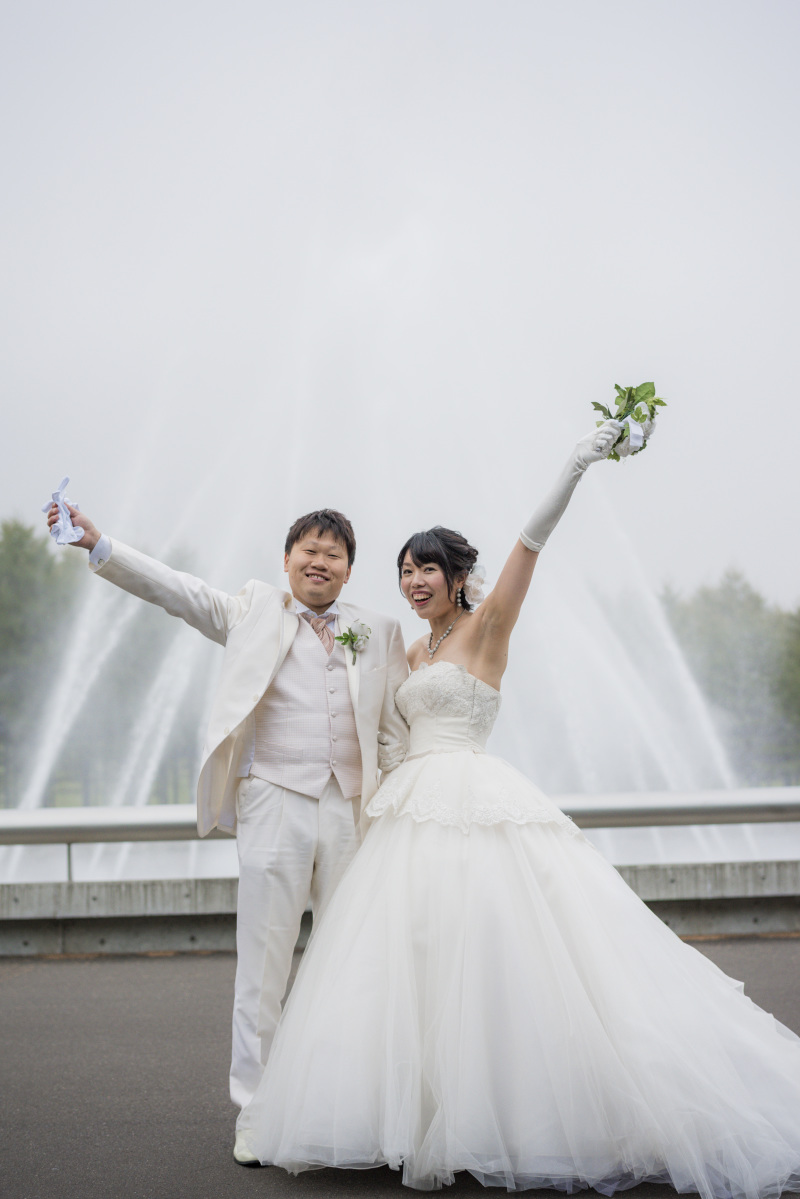 モエレの噴水で