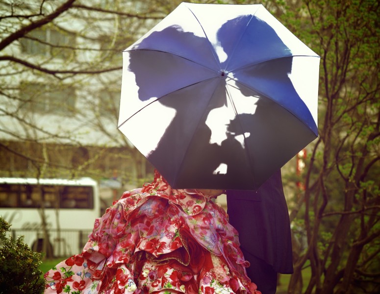 傘を使った1カット