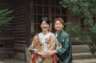 和装と洋装で家族みんなでフォトウェデイング