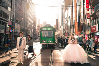 広島から結婚式の前撮りと北海道旅行で来道された村上結城さま　みのりさま