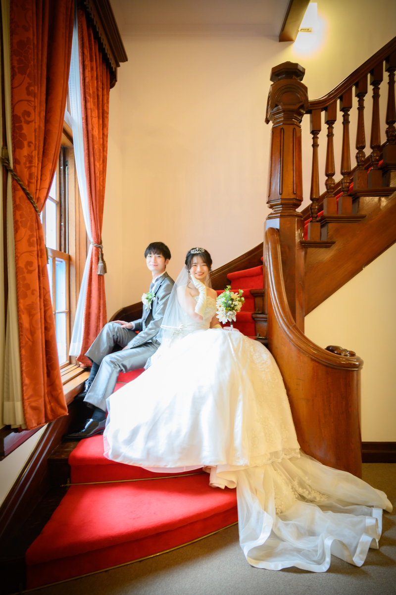 ウェデイングドレスで豊平館で撮影ご希望