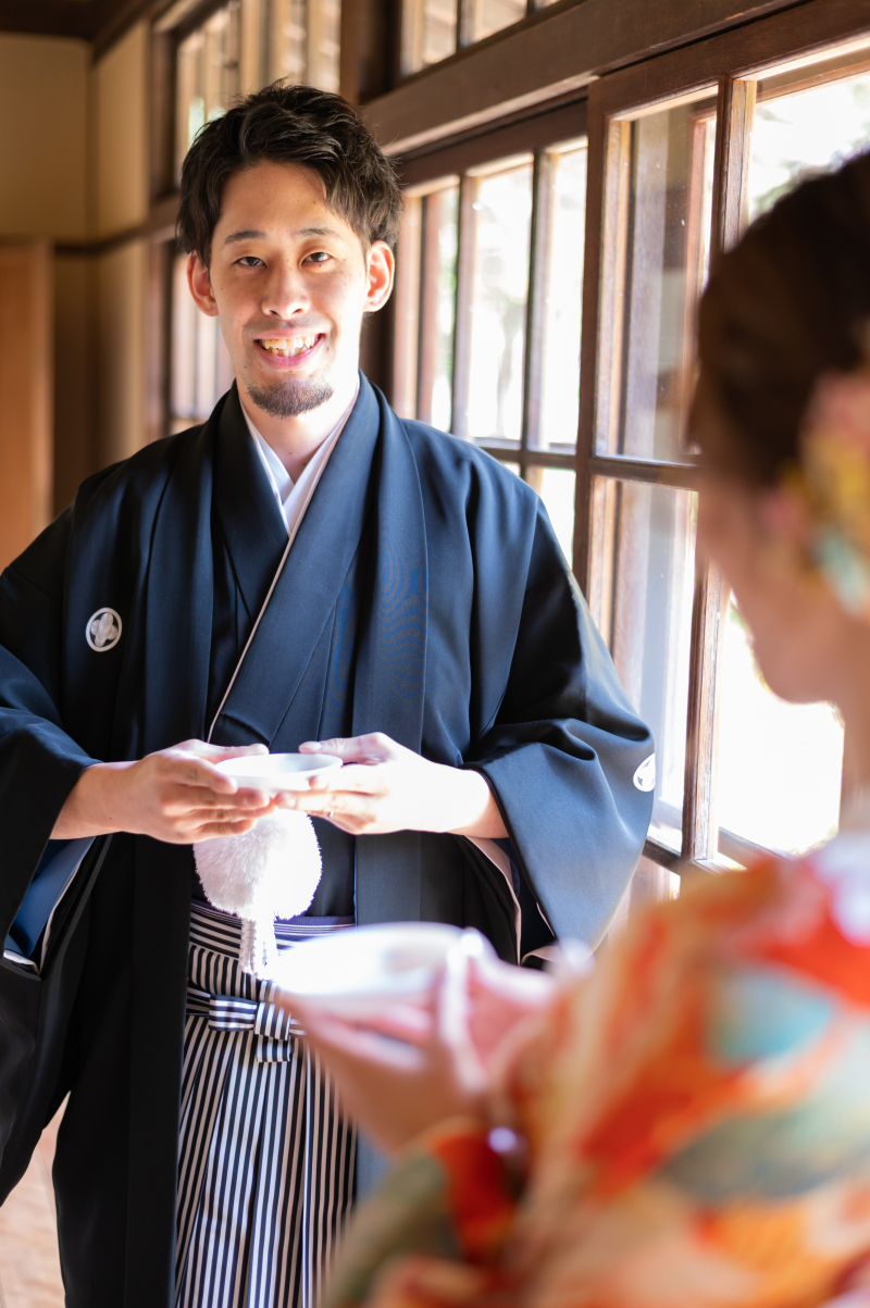 三々九度を永山邸で
