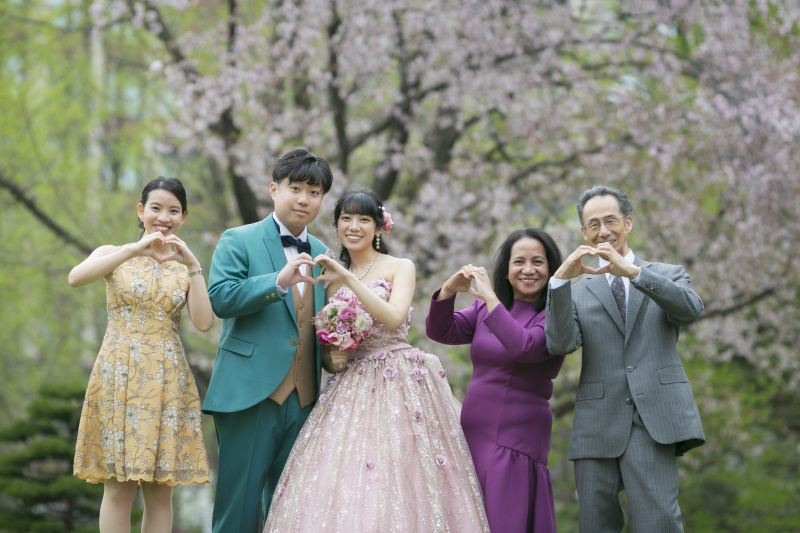 桜のした！みんな集合