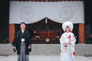 北海道神宮挙式と白無垢ロケーション撮影