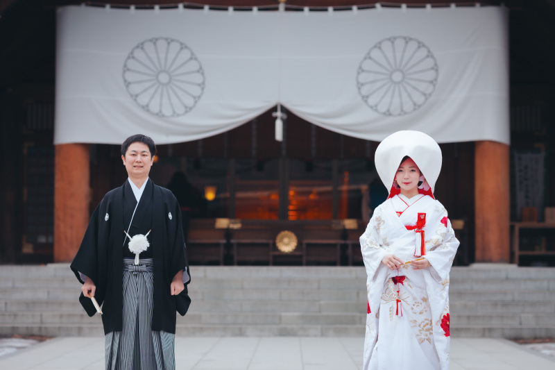 北海道神宮挙式と白無垢ロケーション撮影